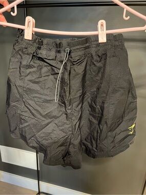 Women’s Black Active Running Shorts with Drawstring